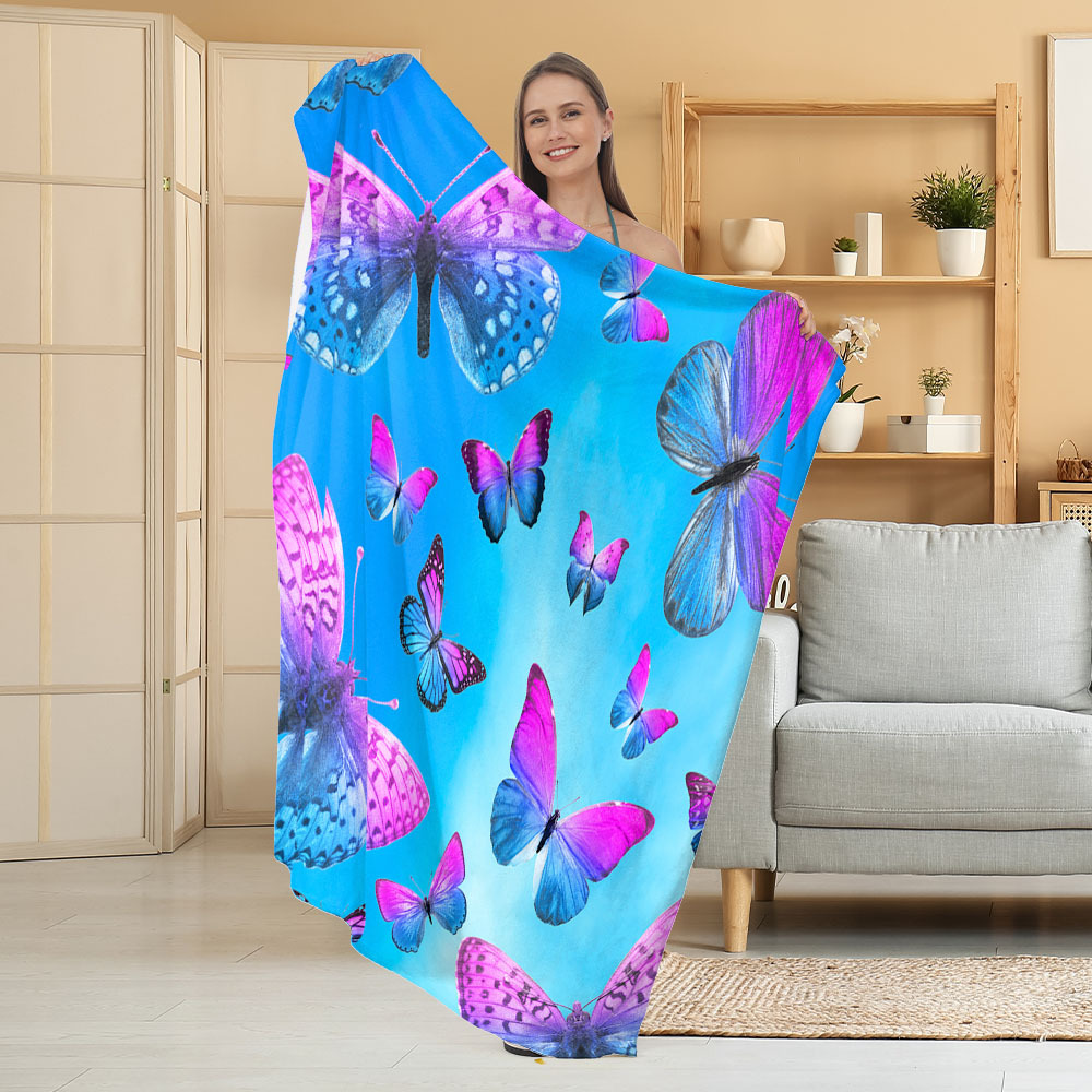 Manta de Franela Festiva con Estampado Navideño, Manta para Siesta, Manta para Aire Acondicionado, Manta Gruesa para Sofá, Manta para Dormitorio