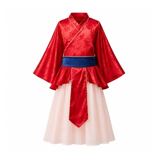 源头工厂女童汉服连衣裙春夏花木兰公主裙生日礼服摄影服COS裙