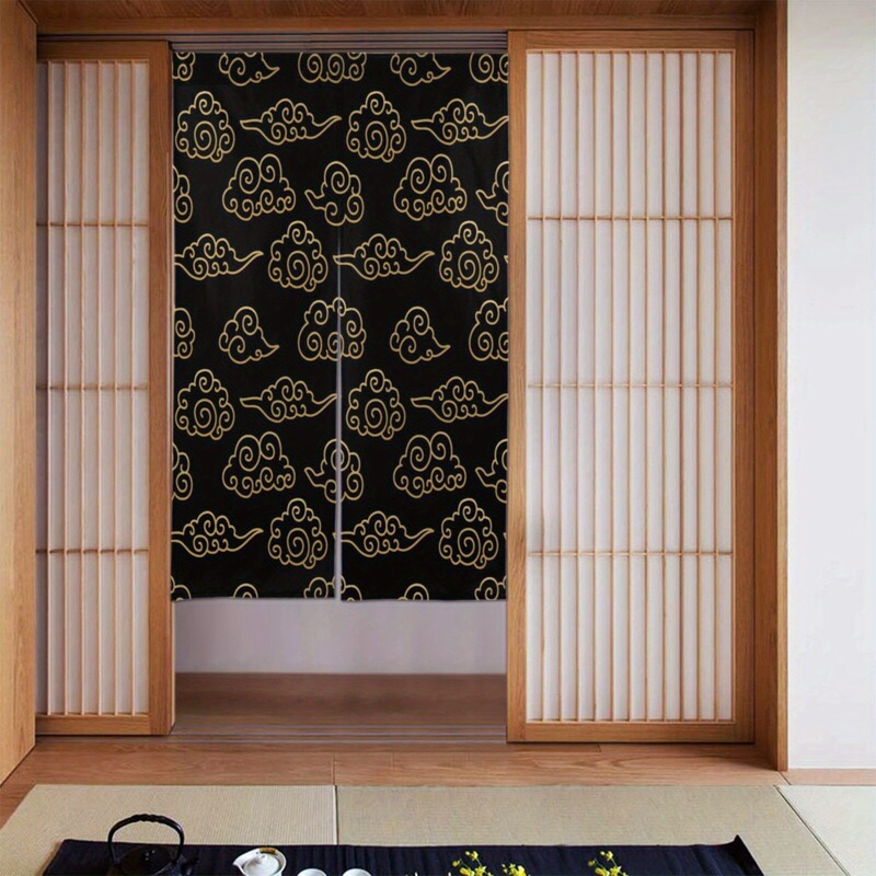 Japanese-Style Warm Curtain Fashion Geometric Pattern Door Curtain Fabric Partition Curtain Bedroom No-Punch Magic Tape Hanging Curtain Entrance Japanese-Style Warm Curtain Fashion Geometric Pattern Door Curtain Fabric Partition Curtain Bedroom No-Punch Magic Tape Hanging Curtain Entrance