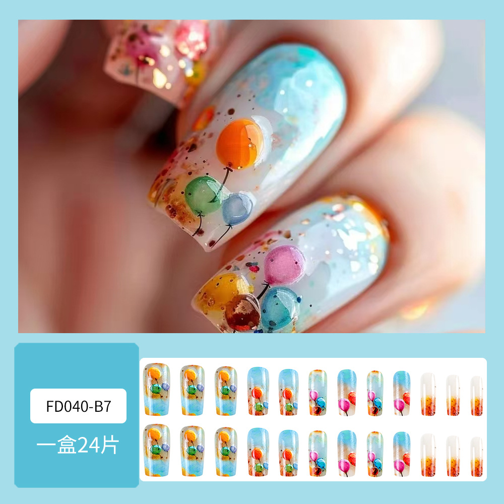 Use un parche de uñas 3D estereoscópico de alto nivel, goteo de goma dulce y caliente, uñas falsas transfronterizas, parches de uñas.