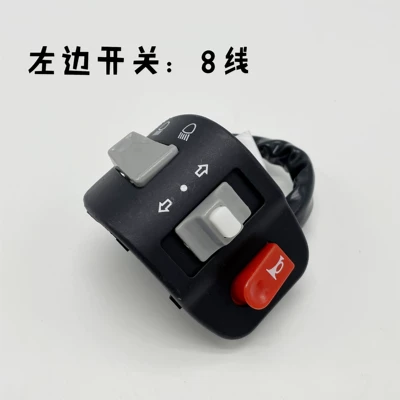 Electric Motorcycle Xunying Shangling Qiaoge Combination Switch Assembly with Handlebar Mount for Headlight/Horn/Turn Signal Light Adjustment (Other Electric Vehicle Accessories) - 8-wires-on-the-left-side-of-the-snap-switch