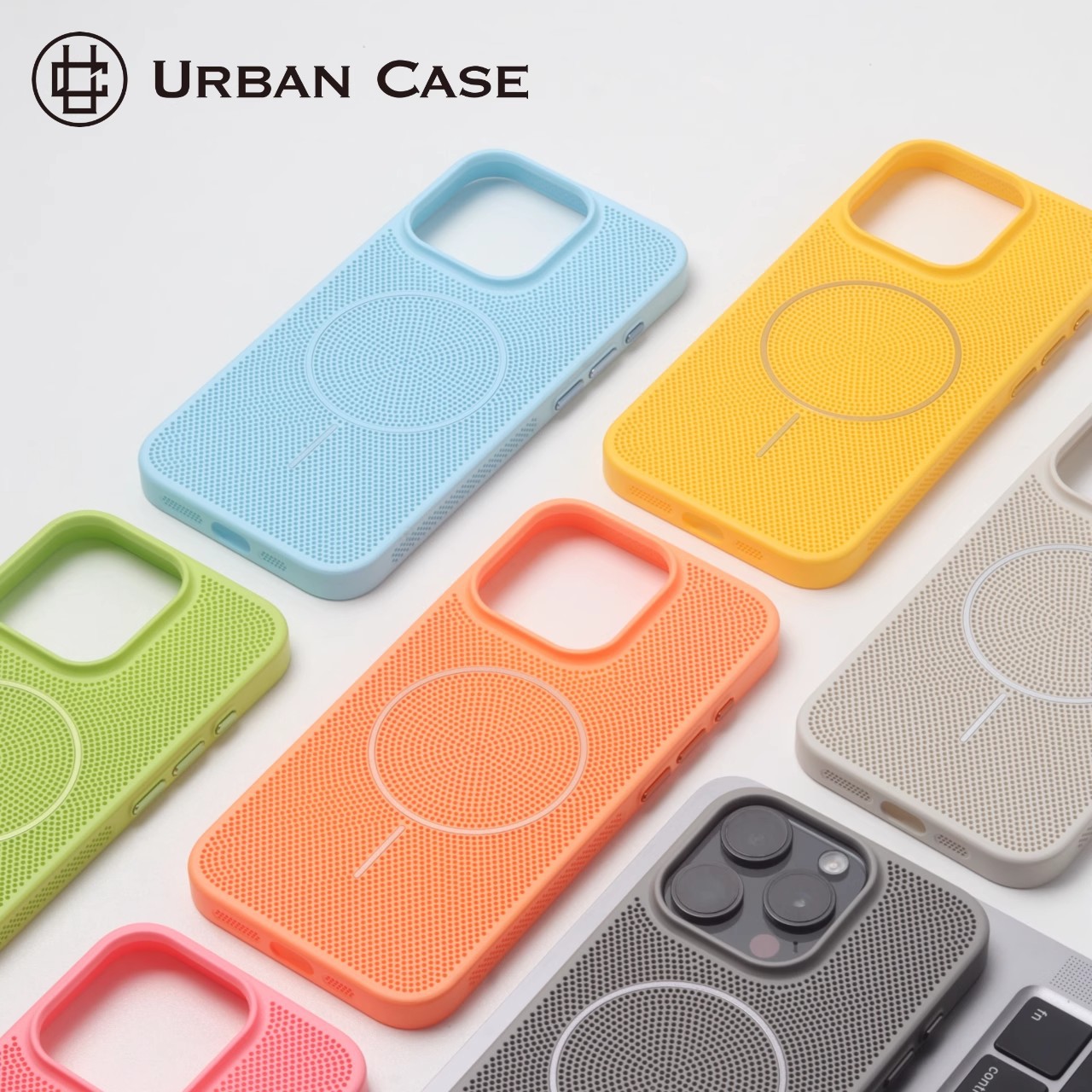 适用苹果17ProMax手机壳夏日多巴胺风散热网磁吸苹果16防摔保护套