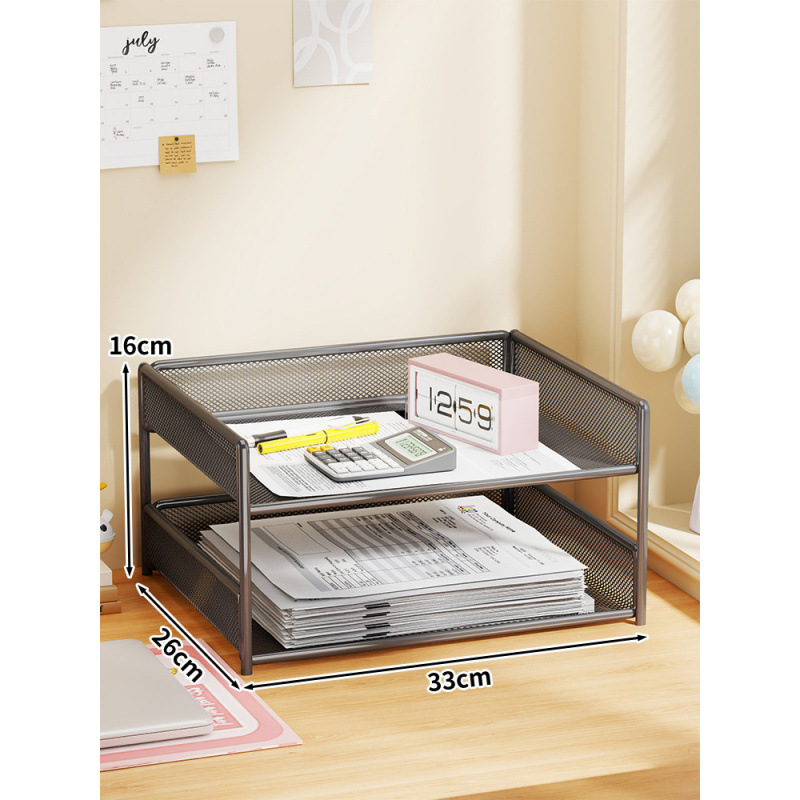 ファイル収納ラックデスクトップ事務用品収納ラックA4紙ファイル本棚フォルダーファイルデスク多層|undefined