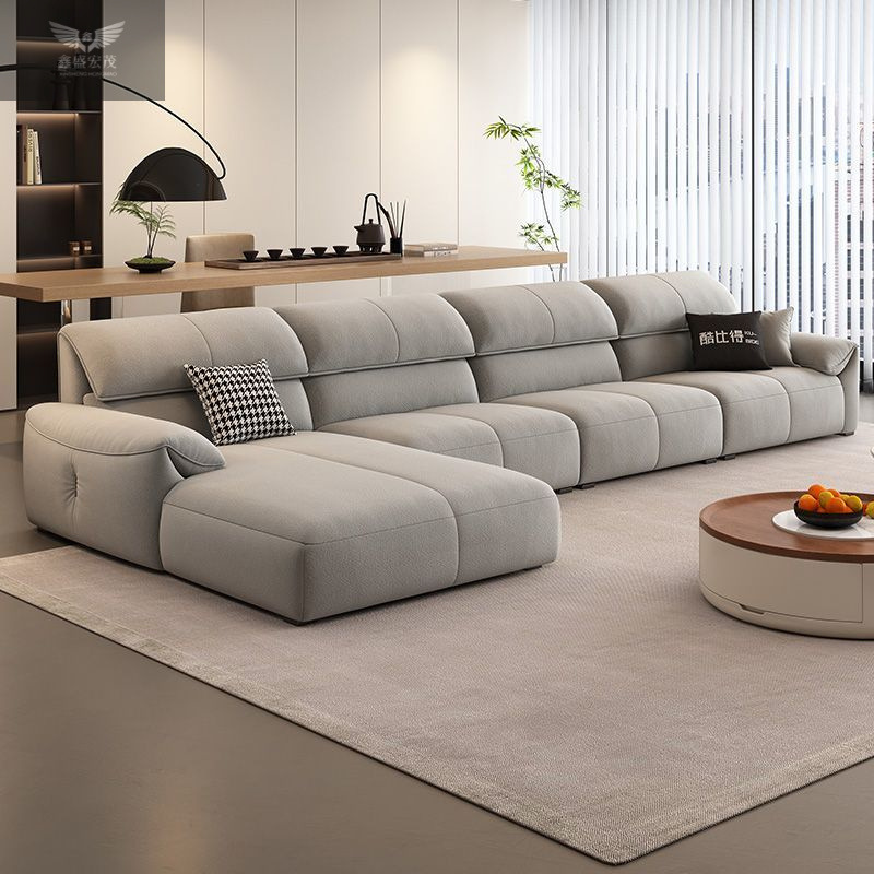 Sofá estilo crema sala de estar 2025 nuevo estilo moderno y simple combinación de concubina real de esquina arena de tela de captura de gato