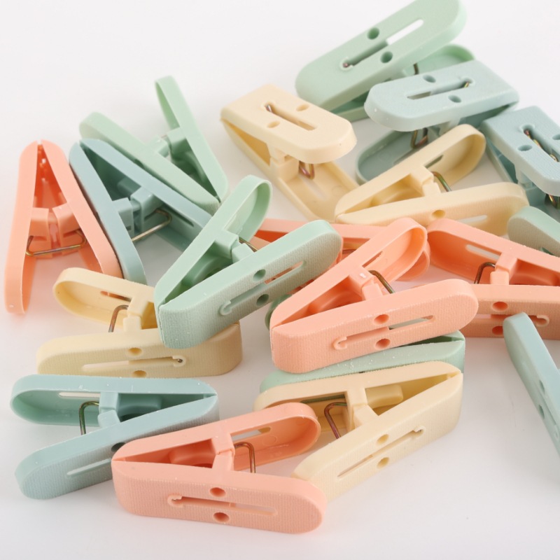 Clip de secado multifuncional con resorte grueso fuerte para dormitorio de estudiantes domésticos Clip de secado a prueba de viento calcetines ropa interior secado