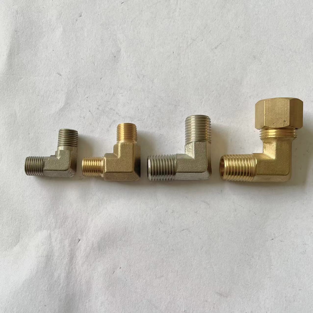 厂家批发销售1分 2分 3分 外丝卡套弯头出口南美铜管卡管接头