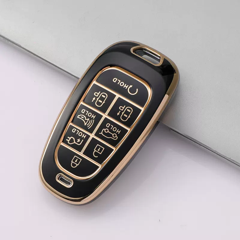 跨境5键7键8键韩国适用现代新款途胜L金边车钥匙套壳索纳塔钥匙包