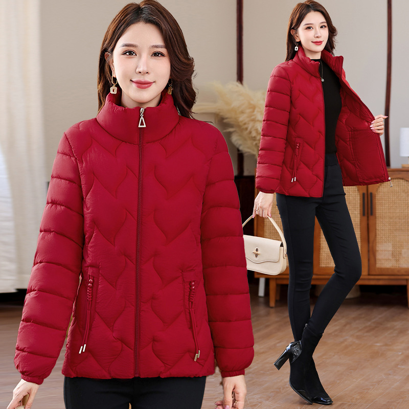 Algodón de mujer chaqueta de algodón 2024 nuevo otoño invierno a prueba de viento cálido ocio versátil chaqueta de algodón corta