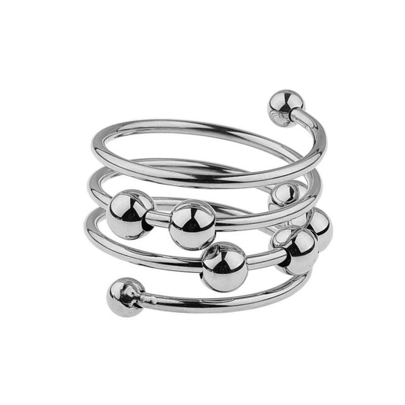 Metal Ball Lock Cock Ring, 40mm Inner Diameter, Delayed Ejaculation Support — detail image 11