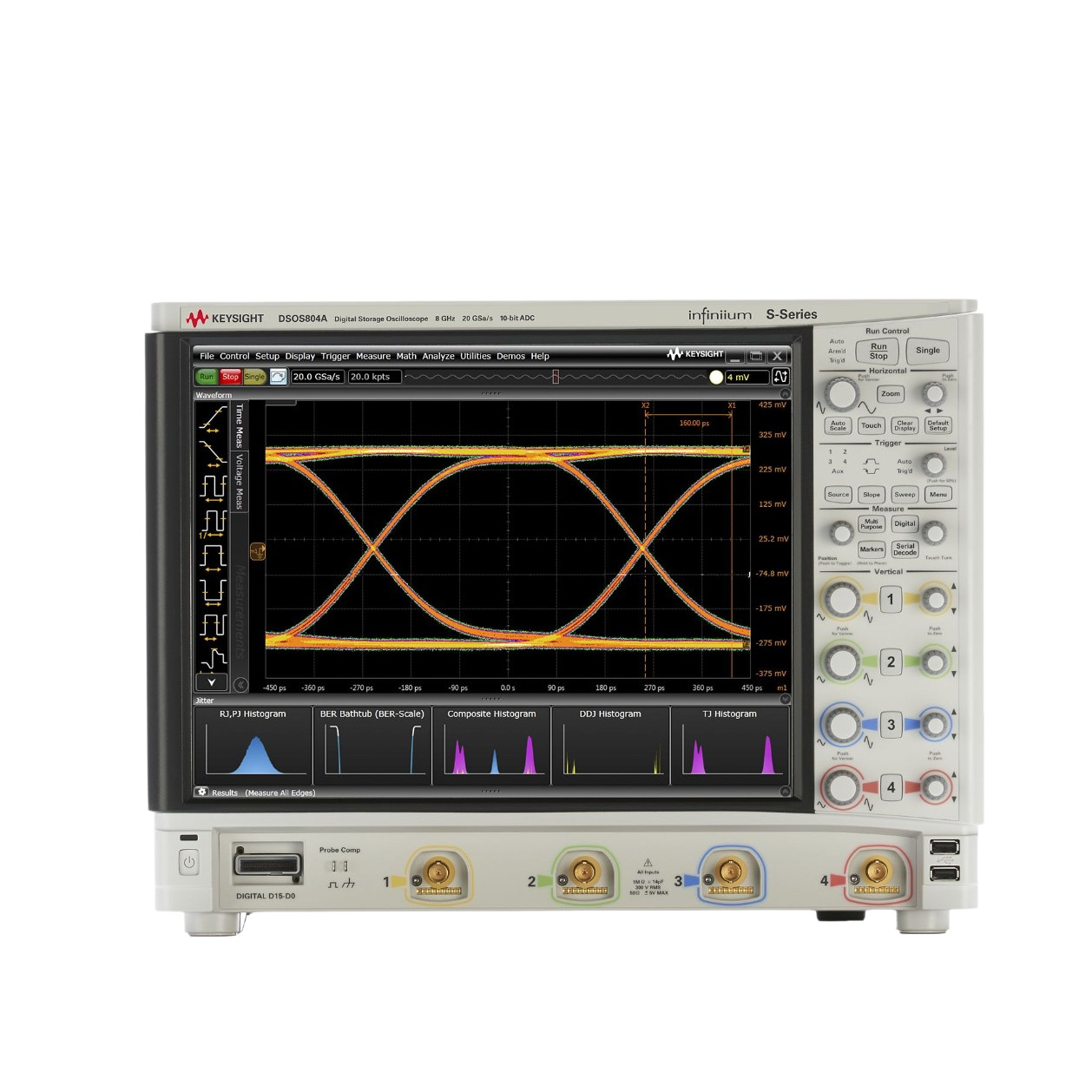 是德 Keysight DSOS804A 高清数字示波器 8GHz 四通道高速信号完