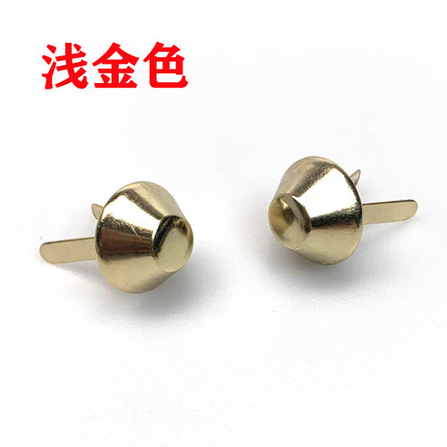 Foshan source two-legged bucket nails, luggage hardware accessories, hand-made gold bag base