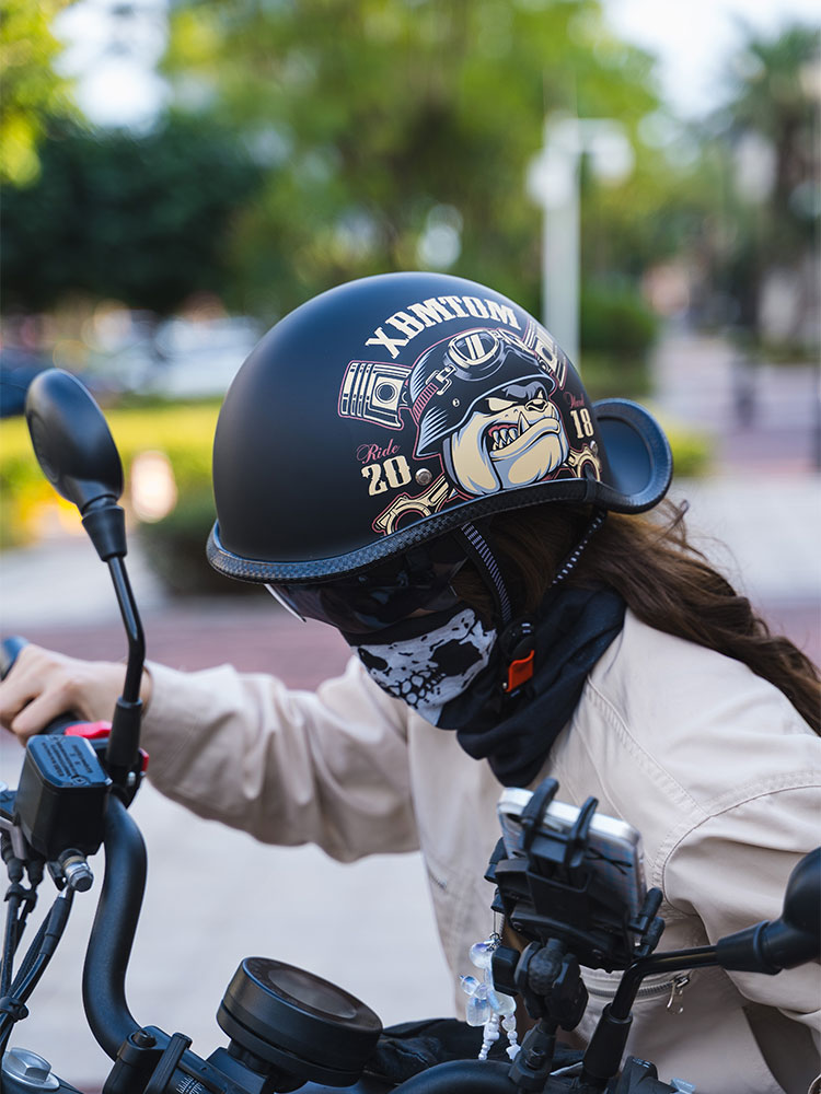 Motorcycle Helmet Retro Summer Half Helmet Scooter Riding