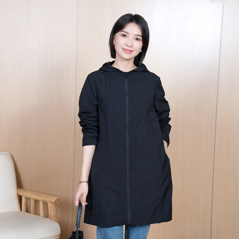 YUN Yun Spring New Mid-length Coat Women's Coat Coat Loose Long Sleeve Top Fashion Casual Coat
