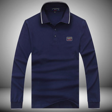 【PA标】肯迪鲨鱼国际男装长袖T恤秋季翻领体恤欧美休闲商务12020