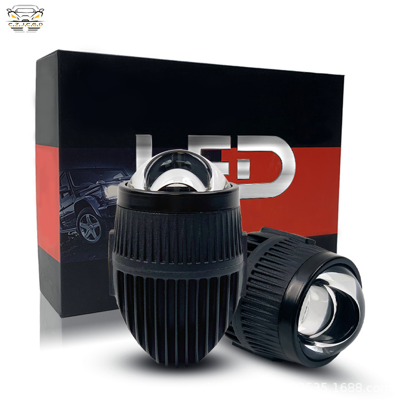 Lámpara de niebla LED de automóvil de 2 pulgadas con lente de doble luz con efecto láser de lejos y cerca en una sola transformación directa a prueba de agua resaltada