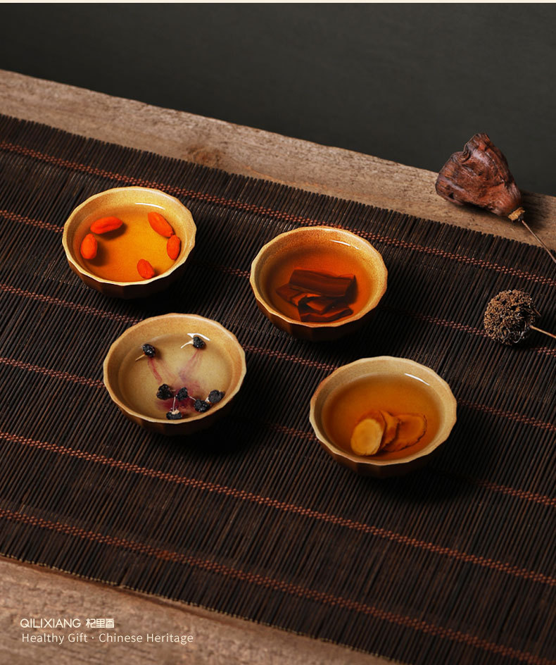 Premium Four Herb Gift Box with Lingzhi Red Ginseng Goji and Black Goji 360g quality and texture
