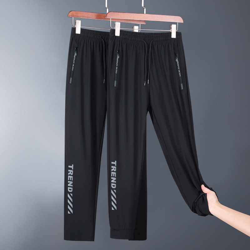 Borneol trousers summer new pattern Quick drying pants Easy XL air conditioner Elastic force printing Closing Sports pants