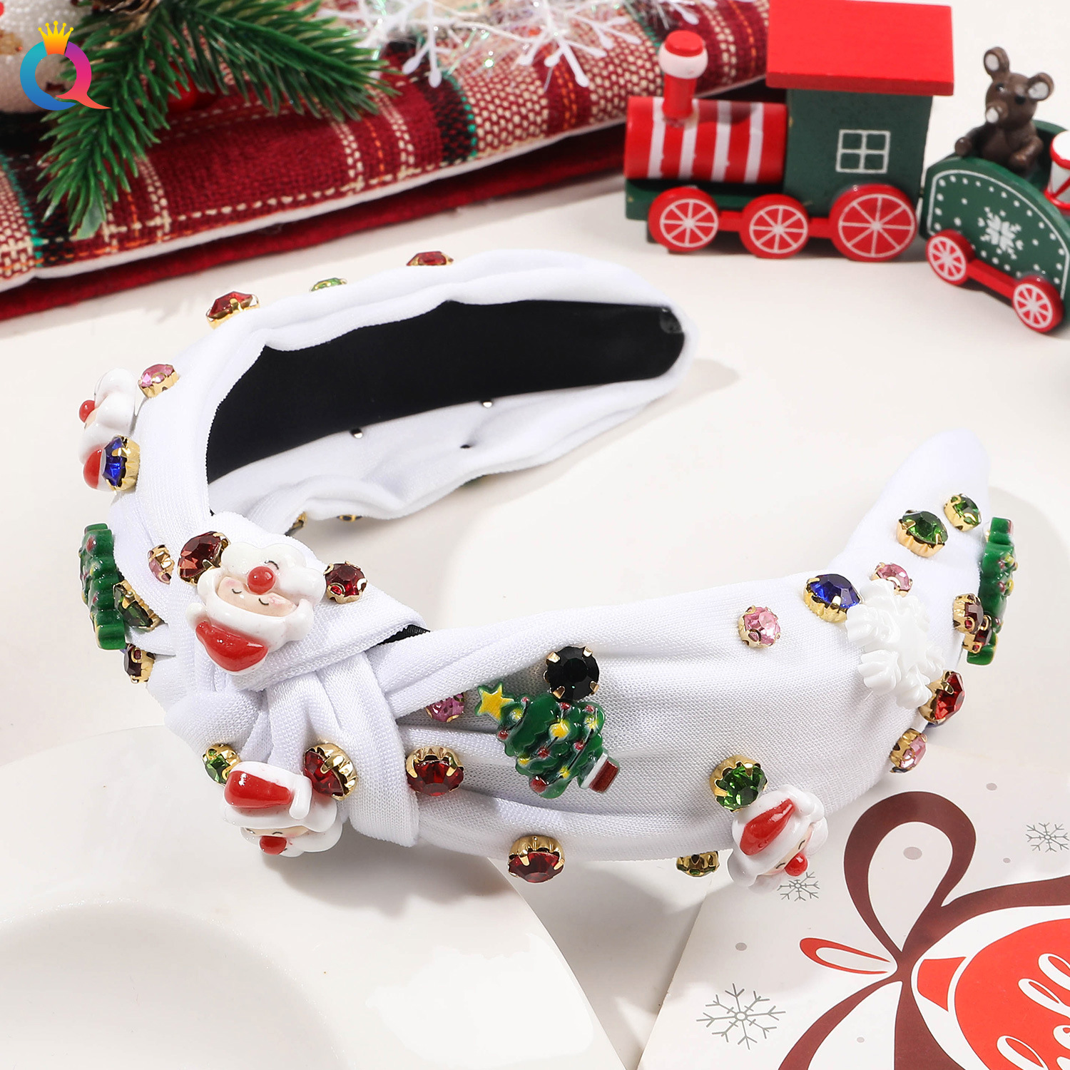 Weihnachts-haarreif Mit Strass Und Perlen Für Damen_voghion.com