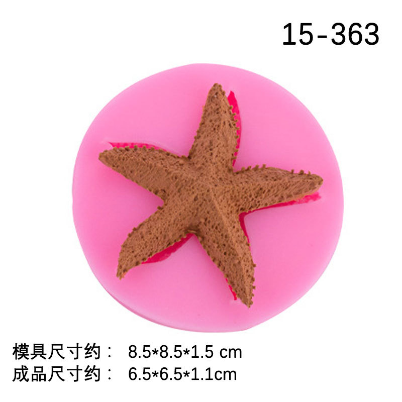 Simulación estrella de mar silicona molde aromaterapia vela yeso hecho a mano jabón fondant chocolate decoración Accesorios