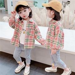 Baby Girl Grid Shirt Spring and Autumn New Arrival Baby Girl Autumn Outfit Girl Top Long Sleeve Baby Girl Shirt Jacket