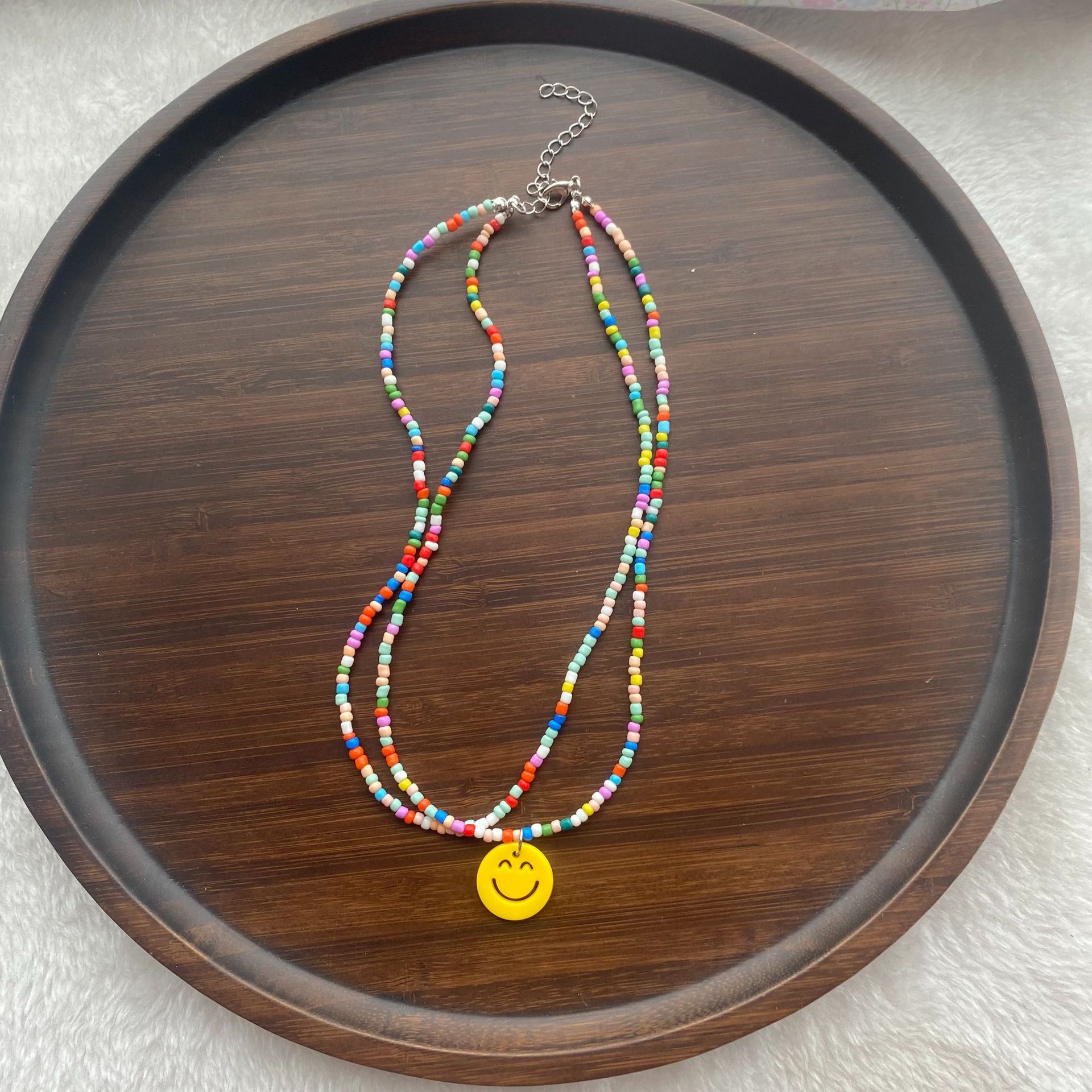 Mode Smiley Perle Fait Main Femmes Collier En Couches 1 Pièce display picture 4