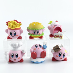 Kirby cos food series cute cartoon 6 types cake model decoration hand-made car ornament doll
