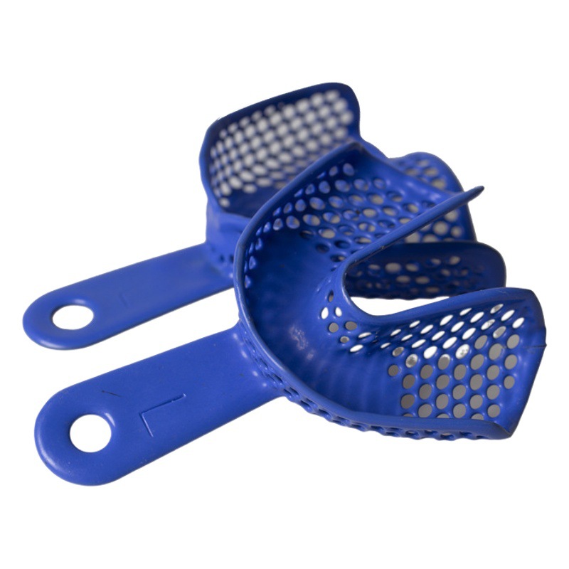 Material dental malla metálica de plástico bandeja dental de acero bandeja de mandíbula desdentada bandeja de molde bandeja dental modelo bandeja dental completa al por mayor