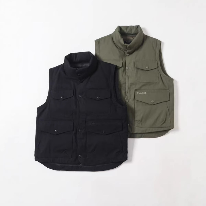 26 Ralph Lauren Classic Embroidered Logo down Workwear Versatile Sleeveless Vest Jacket with Qr Code