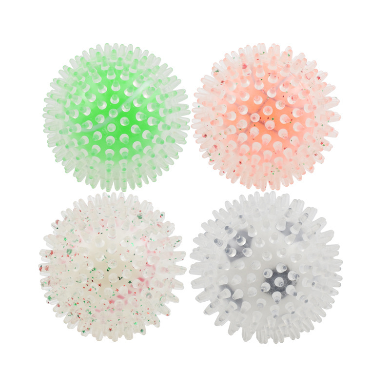 Nuevo juguete de sonido para perros TPR transfronterizo Thorn Ball vinilo béisbol fútbol mascota molares resistentes a los mordiscos juguete interactivo