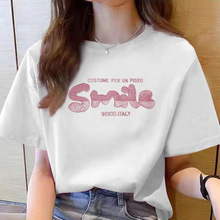 100纯棉短袖T恤女2026夏装新款正肩半袖体恤上衣设计感衣服大码