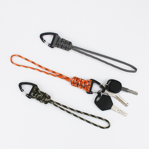 Cross-border new keychain strap anti-lost umbrella hook hook drop-proof knife lanyard camping outdoor mountain hook