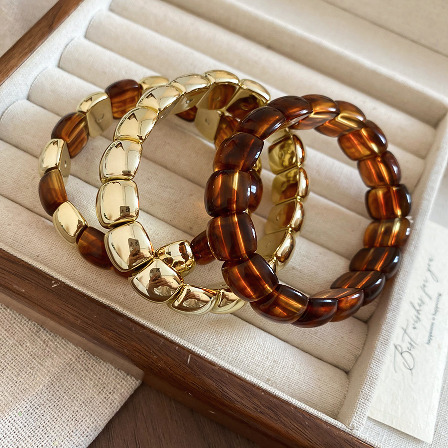 8 # Bracelet-amber-set of three