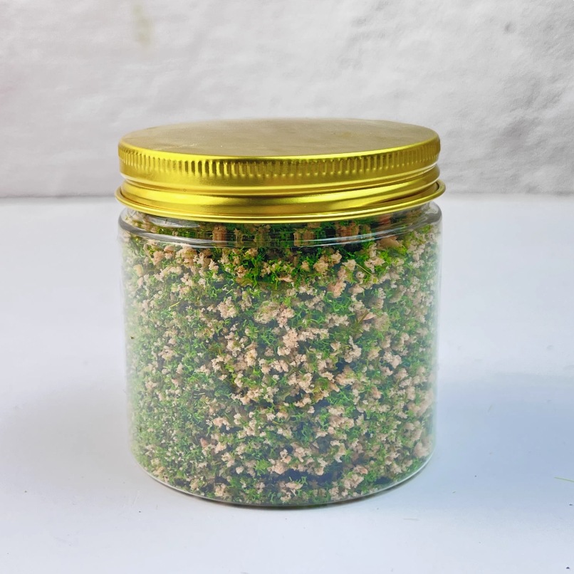 Micro-View arbusto hierba árbol polvo partículas gruesas flores y hojas militar arena bandeja escena modelo material de bricolaje