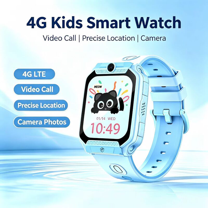 Cross-Border Exclusive Supply of 4g Smart Phone Watches with Smart Video Calls, Multi-Positioning, Multi-Language Support, Google, and Facebook