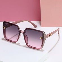 雷伽男女通用LS墨镜时尚穿搭通勤太阳镜方形贴皮UV400双色遮阳镜