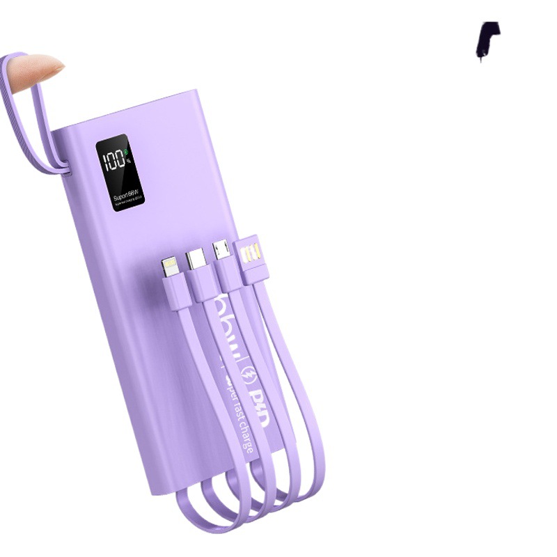 66W de carga súper rápida teléfono móvil universal auto-cableada banco de potencia de gran capacidad 30000 mA flash de Carga fuente de alimentación móvil