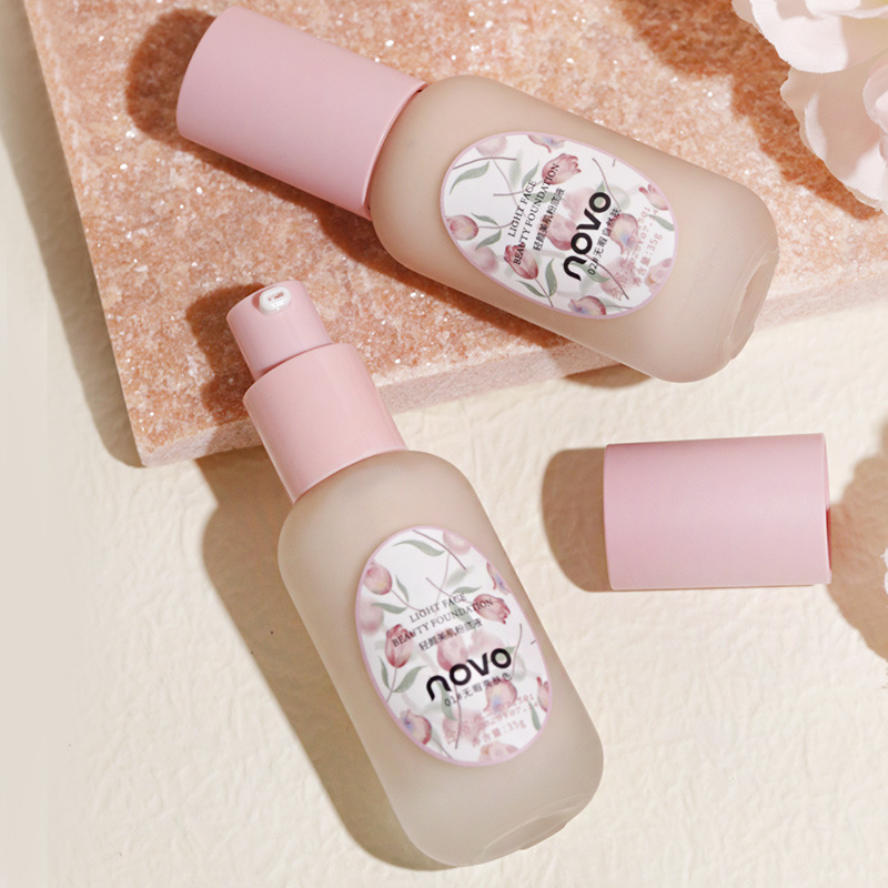 NOVO輕顏美肌粉底液粉質細膩自然輕薄防水防汗干油皮養膚保濕批發