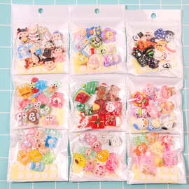 创意立体贴卡通树脂配件混款 奶油胶DIY手机壳发夹水杯3D公仔批发