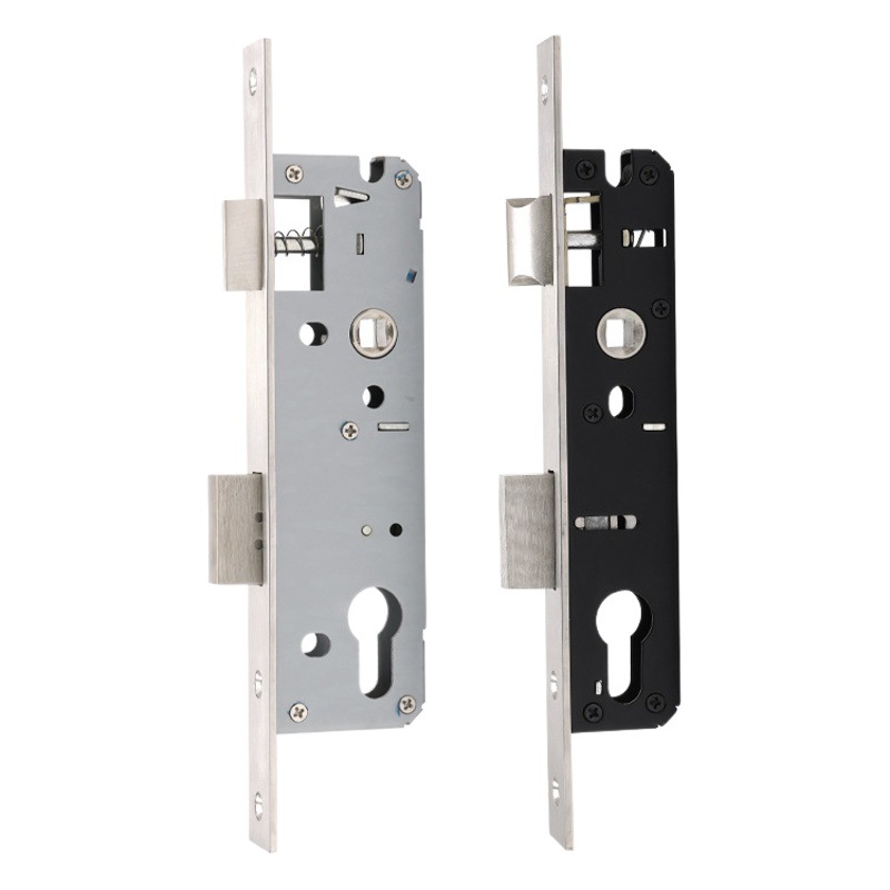 Puente roto de acero inoxidable Cuerpo de cerradura de aluminio Serie 85 Cuerpo de cerradura estrecha Puerta de acero plástico interior Puerta de aleación de aluminio Cuerpo de cerradura estándar europea