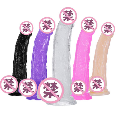 成人用品批发透明水晶仿真阳具假JJ女用自慰器速卖通wish亚马逊