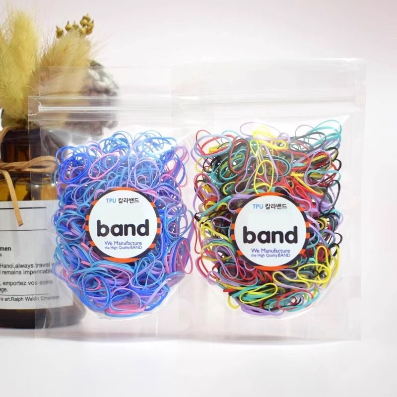 Los niños y los adultos no dañan el cabello, bolsas gruesas de alta elasticidad, bandas de goma pequeñas, bandas de goma para atar el cabello, bandas de goma de color pequeñas