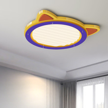 卧室吸顶灯现代简约高级感温馨儿童房灯具卡通猫设计创意房间灯具