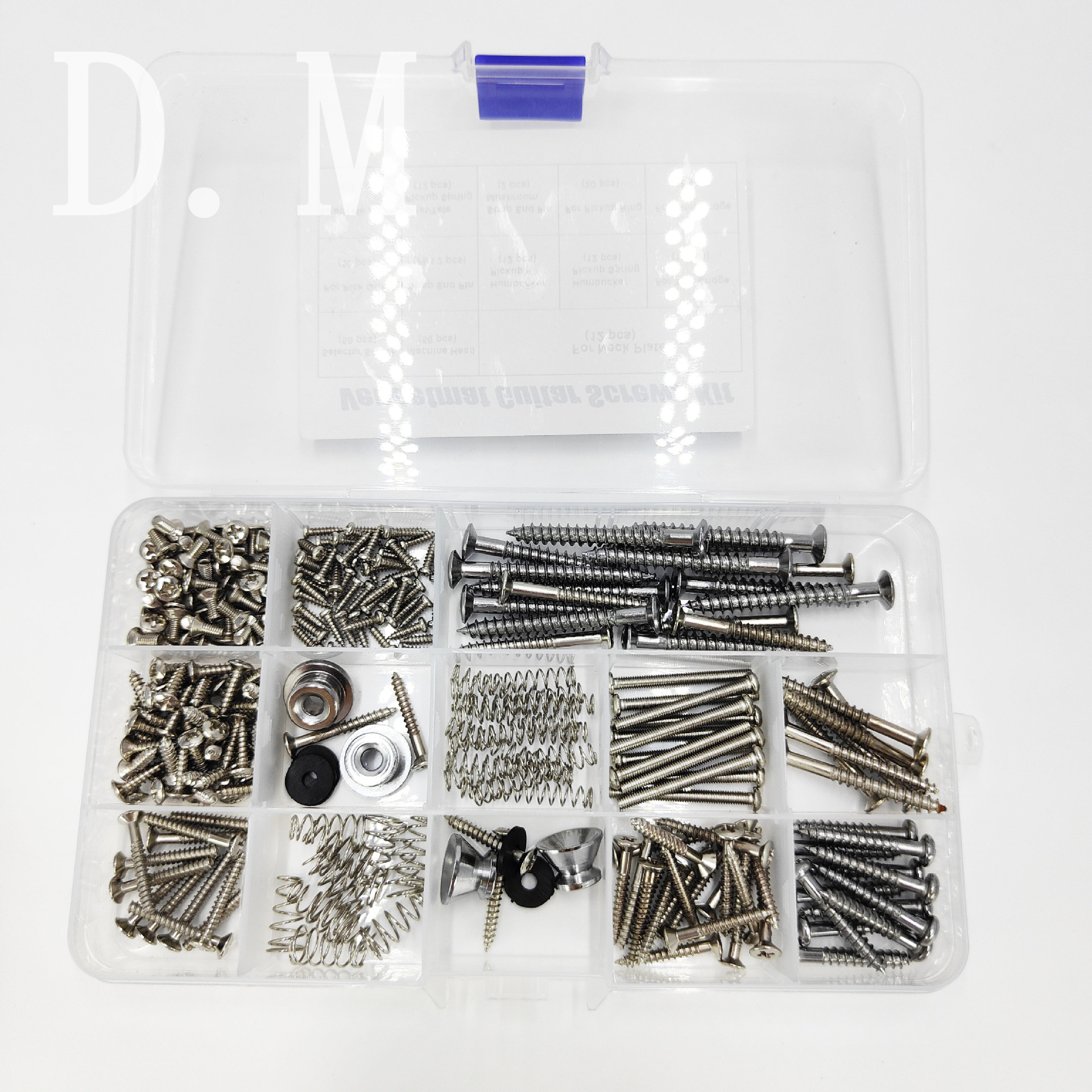 Accesorios para instrumentos musicales fabricante tornillos Juego de 9 piezas en caja accesorios para guitarra tornillo Correa hebilla traje negro plata oro