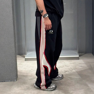 25Fw High Version B Brand Early Autumn New Unisex Couple Style Multi-Striped Five-Stripe School Uniform Sports Pants