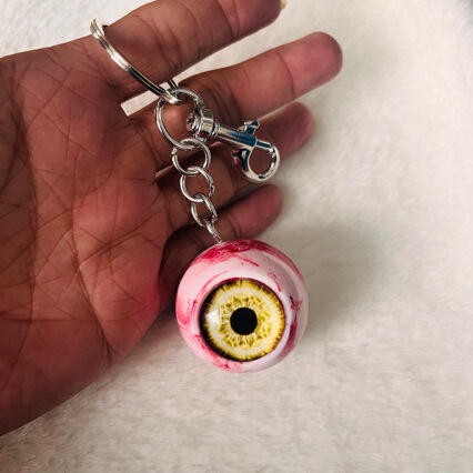 Large Size 3.8cm Hot-Selling Eyeball Pendant Car Keychain Halloween Eye Ornament Devil's Eye