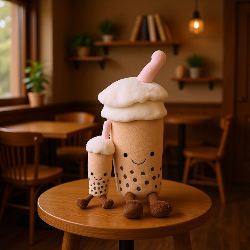 Cross-Border Simulated Milk Tea Plush Toys, Cute Pillow Dolls, Fun Food Dolls, Cute Girl Heart Gifts Wholesale