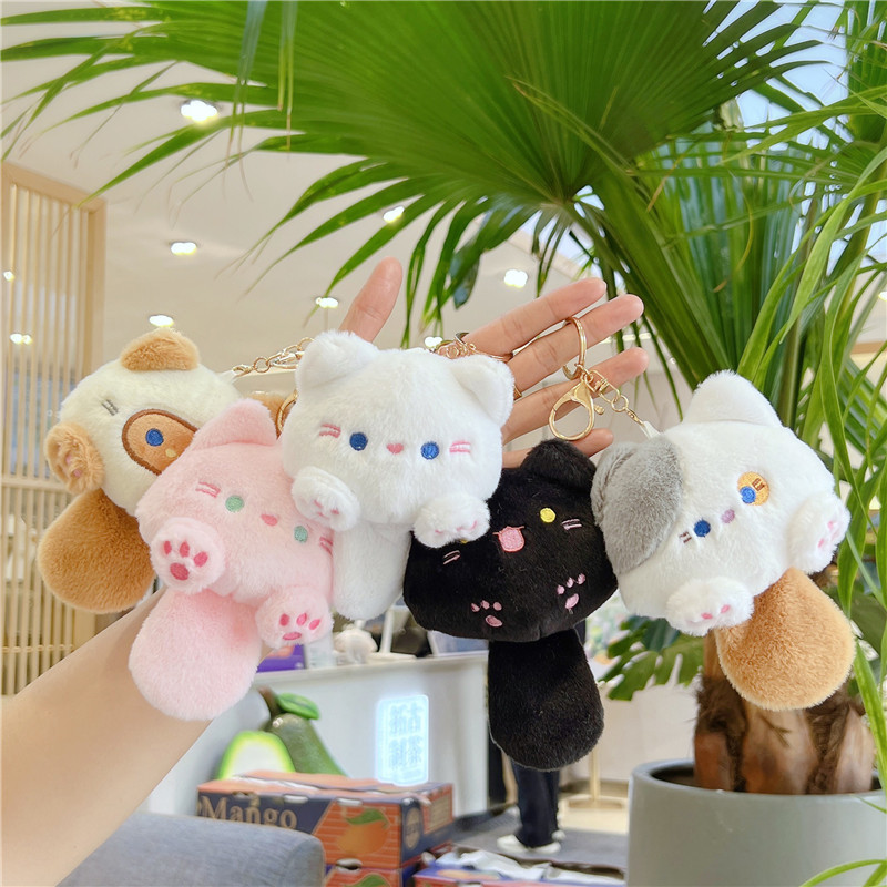 Squeak Chao Cool Meng Casual Cat Series Plush Doll BIBI Meow Mi Planet Buckle Student Schoolbag Pendant