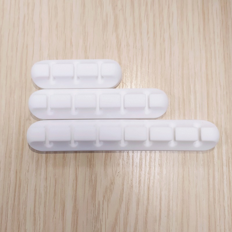 Simple Style Solid Color Data Cable Organizer Charging Cable Multi-Purpose Organizer Stickable Mouse Clamp Solver