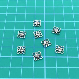 S925 Sterling Silver Chinese Knot Connector Vintage Silver Chinese Knot DIY Handmade Jewelry Bracelet Necklace Accessories