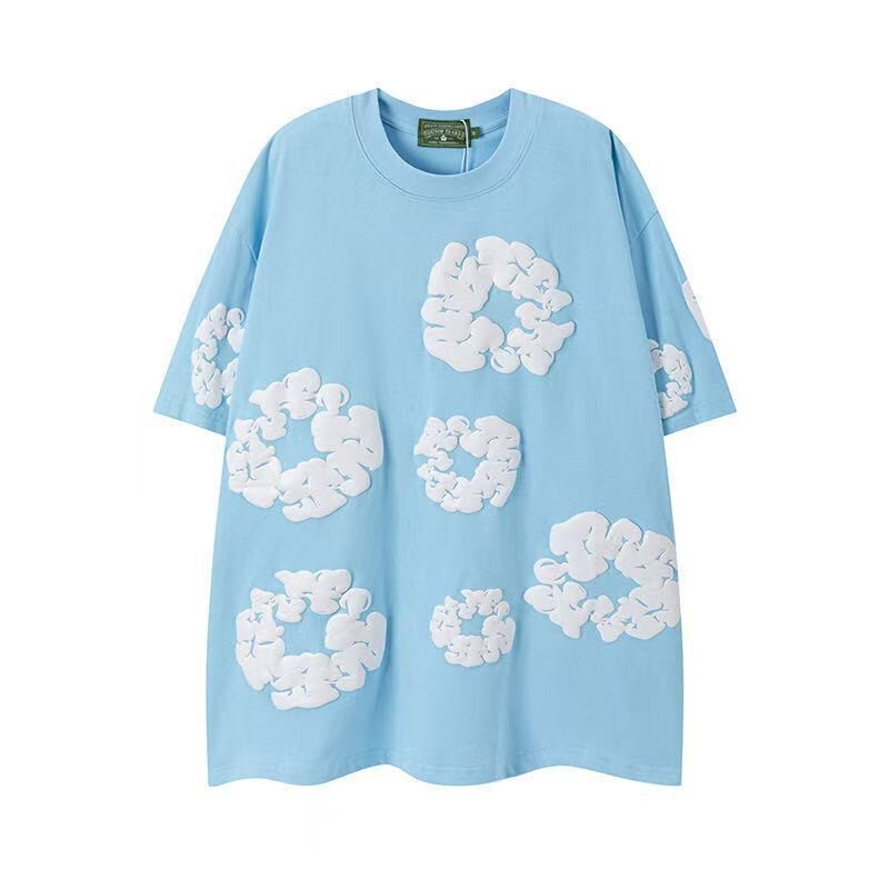 夏のファッショントレンドヘアプリントシリーズルーズTシャツ半袖ヒップホップストリートウェア男性と女性の同じスタイルのカジュアルスーツ|undefined